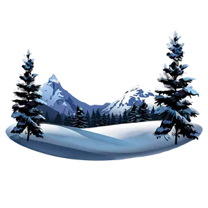 Snowfall Mountain Landscape PNG 06122024 PNG