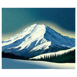 Snowfall Mountain Landscape Png Ook PNG image