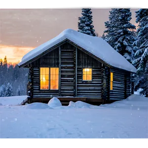 Snowfall On Cabin PNG Hgg90 PNG