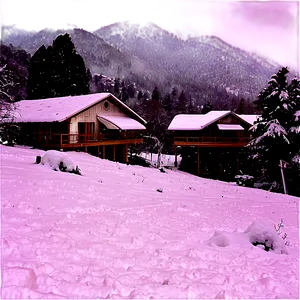 Snowfall On Mountainside Village PNG Rcs PNG
