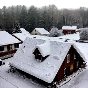 Snowfall On Rooftops Png 06122024 PNG image