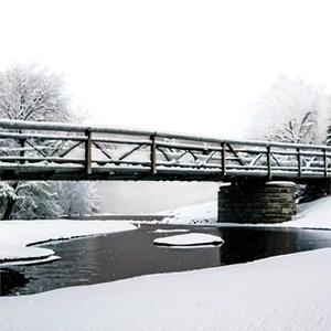 Snowfall Over Bridge PNG Glx PNG