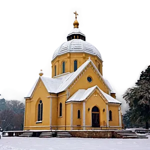 Snowfall Over Cathedral Png 06122024 PNG image