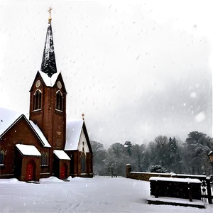 Snowfall Over Cathedral PNG 06122024