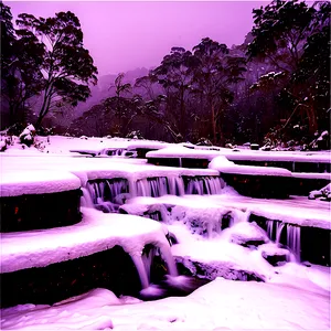 Snowfall Over Hot Springs PNG Bha PNG