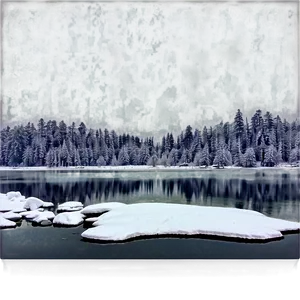 Snowfall Over Lake PNG Jvp15 PNG