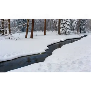 Snowfall Over River PNG 06122024