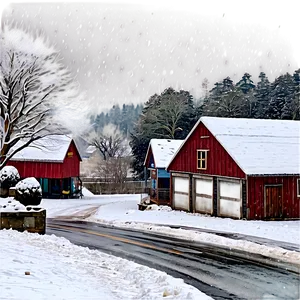 Snowfall Over Seaside Town PNG 28 PNG