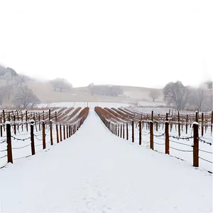 Snowfall Over Vineyard PNG 46
