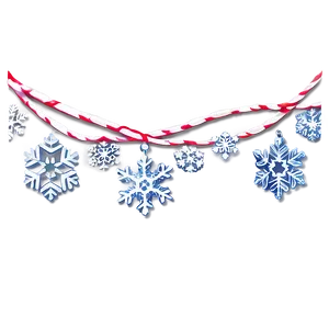 Snowflake Christmas Garland PNG Ebs PNG