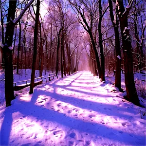 Snowflake Covered Path PNG Cit