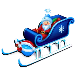 Snowflake Decorated Sleigh PNG Tkl