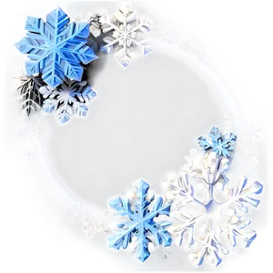 Snowflake Flower Frame PNG 72 PNG