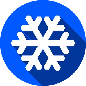 Snowflake Icon Blue Background PNG image