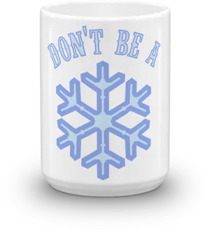 Snowflake Mug Message Design PNG image