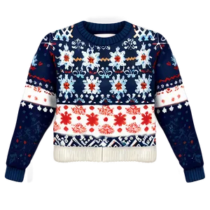 Snowflake Sweater Design PNG Uum