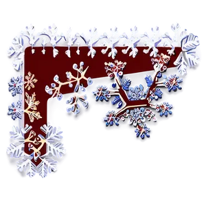 Snowflakes Corner Border PNG 42