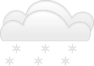 Snowflakes Falling From Cloud Clipart