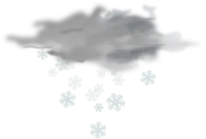 Snowflakes Falling From Cloud PNG image