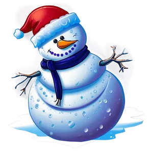 Snowman And Snowflakes Png 05032024 PNG image