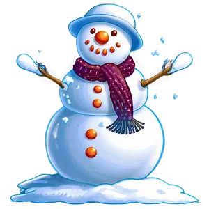 Snowman And Snowflakes Png Jsm PNG image