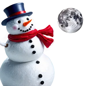 Snowman And Starry Night Png Kxl PNG image