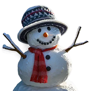 Snowman At Sunrise Png 57 PNG image