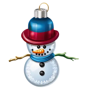 Snowman Christmas Ornaments PNG Kvt32