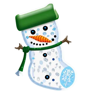 Snowman Christmas Stocking PNG 06132024