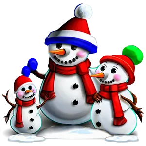 Snowman Family Portrait Png Rrl PNG image