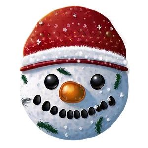 Snowman Head Winter PNG 23