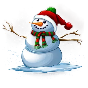Snowman In A Snowstorm Png 05032024 PNG image