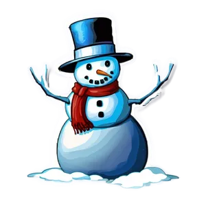Snowman In Forest Setting Png Xcq PNG image