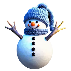 Snowman In Knit Hat Png Qrg12 PNG image