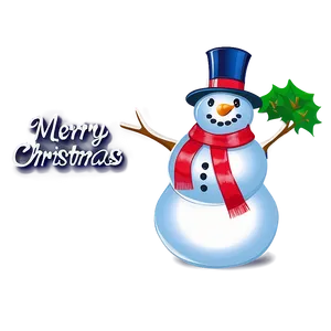 Snowman Merry Christmas Greeting PNG Mhr PNG