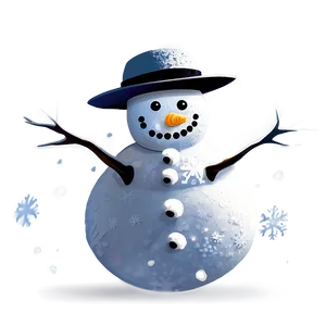 Snowman On Snowy Hill Png 77 PNG image