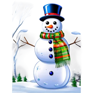 Snowman Scene Background Png 05032024 PNG image