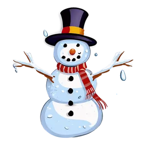 Snowman Under Snowfall Png Fxh20 PNG image