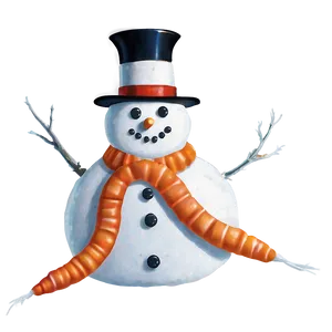 Snowman With Carrot Nose Png Rjm93 PNG image