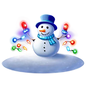 Snowman With Christmas Lights Png 25 PNG image