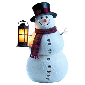Snowman With Lantern Png Krn26 PNG image