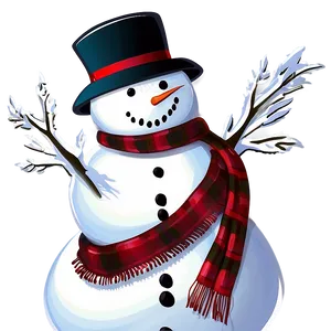Snowman With Scarf Png 05032024 PNG image