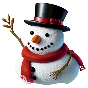 Snowman With Scarf Png 05032024 PNG image