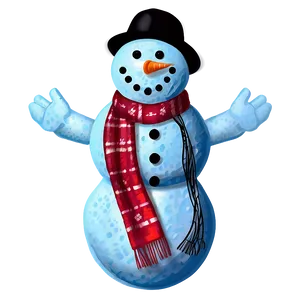 Snowman With Scarf PNG Kjo20
