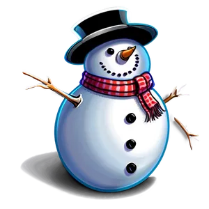 Snowman With Top Hat Png Rfy PNG image