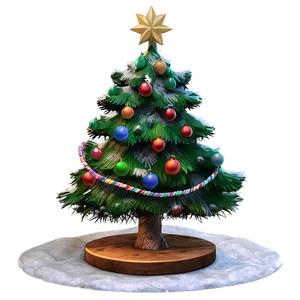Snowy Arbol De Navidad Scene PNG Ggx83 PNG
