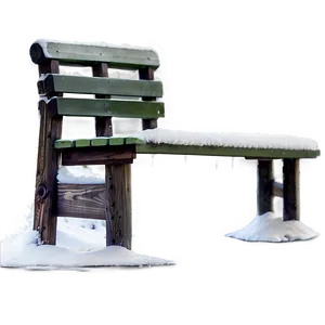 Snowy Bench Transparent PNG 05252024 PNG