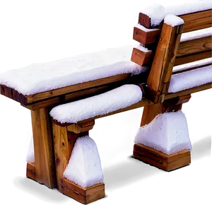 Snowy Bench Transparent PNG 05252024 PNG