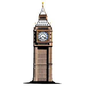 Snowy Big Ben Winter Scene PNG 81 PNG