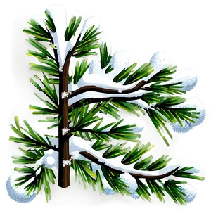 Snowy Branches Transparent PNG 05252024 PNG
